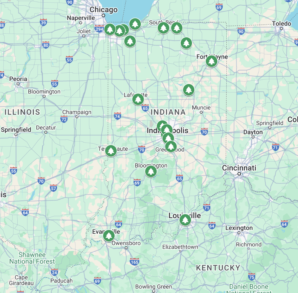 screen grab of ICV Earth Day 2025 interactive map